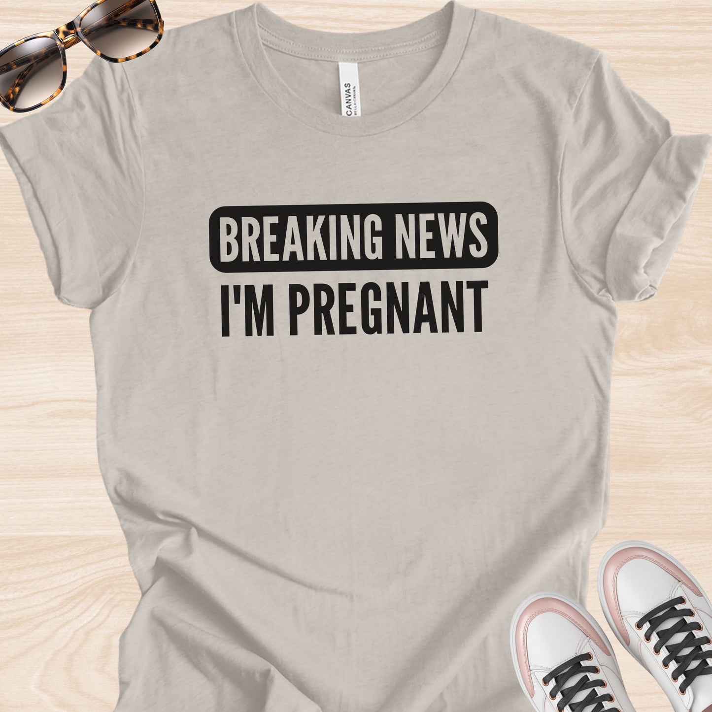 Breaking News I'm Pregnant Bold T-Shirt