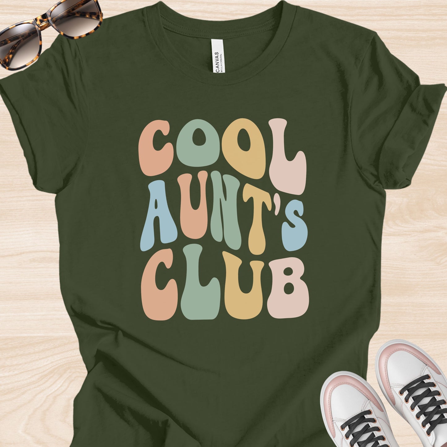 Colorful Cool Aunt's Club T-Shirt