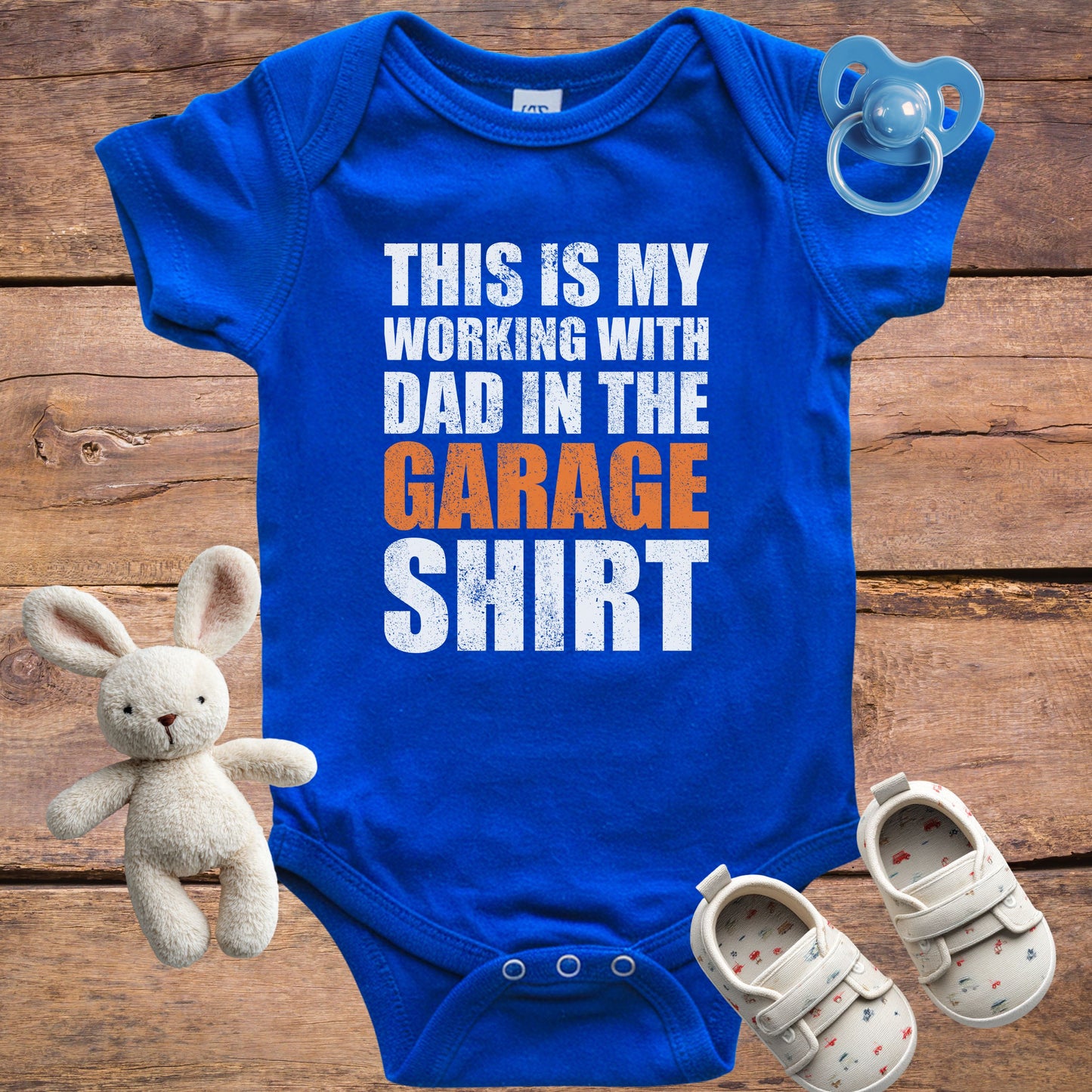 Working With Dad in the Garage Onesie/T-Shirt