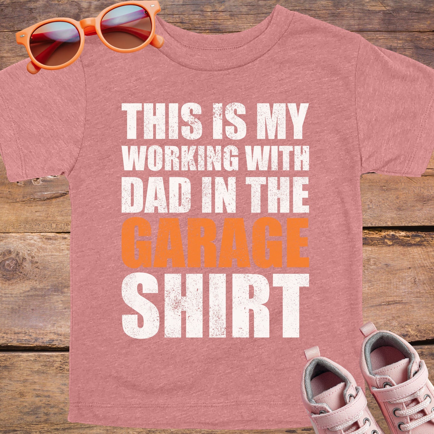 Working with Dad in the Garage Toddler T-Shirt