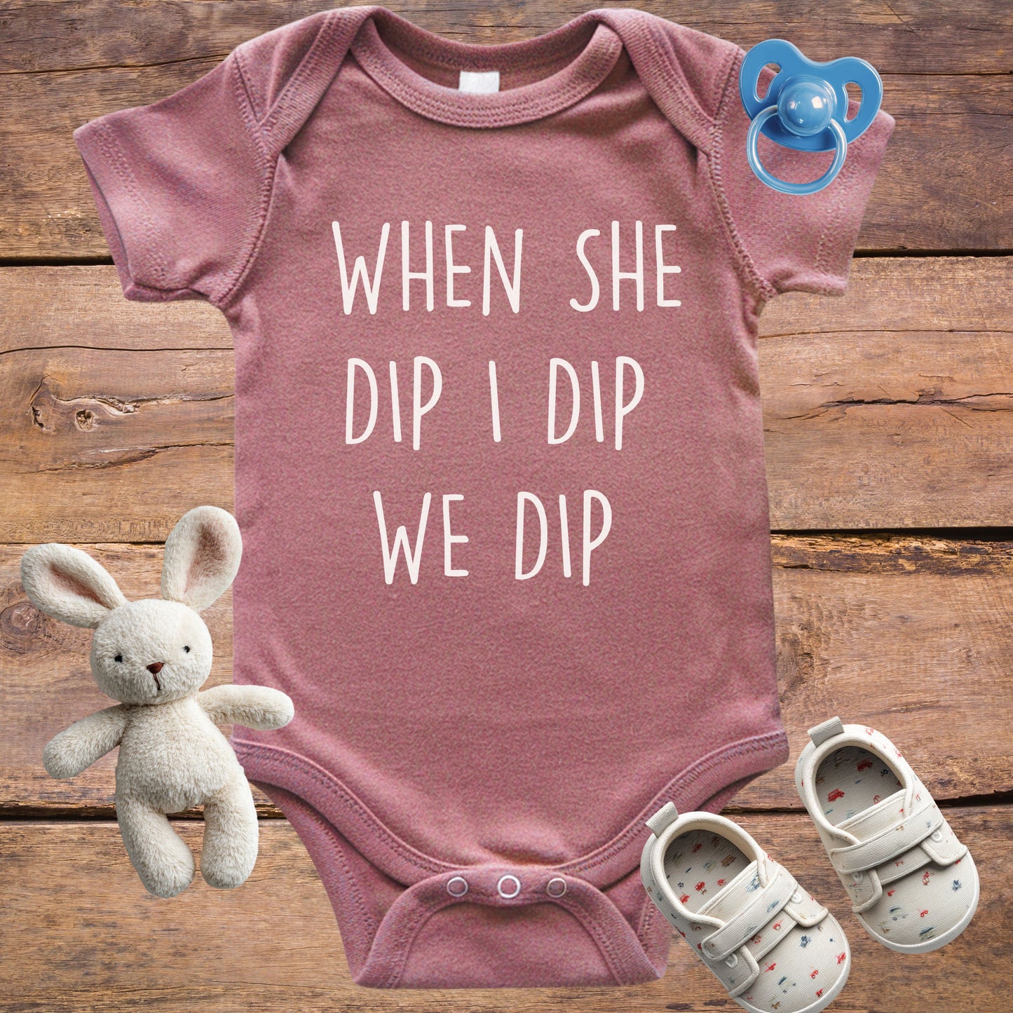 When She Dip I Dip We Dip Onesie