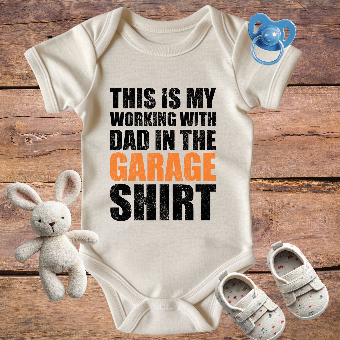 Working With Dad in the Garage Onesie/T-Shirt