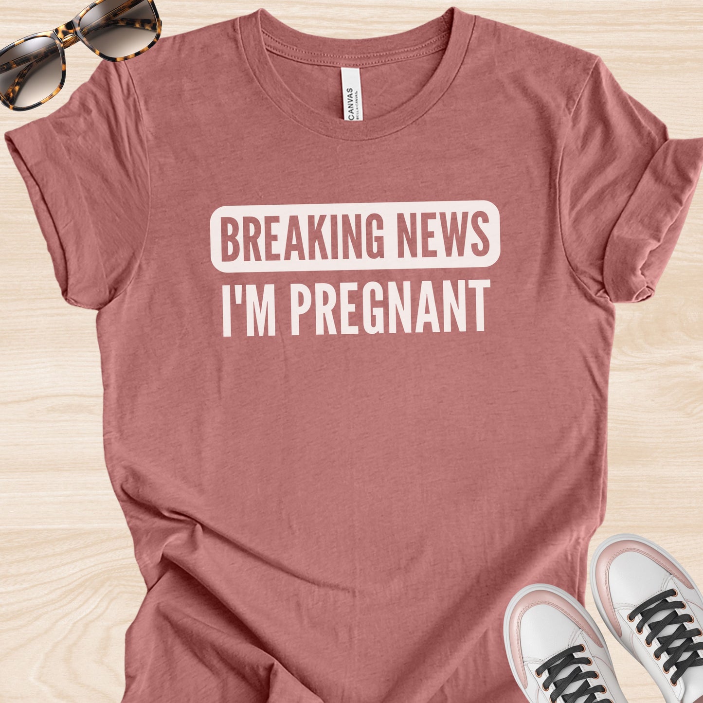 Breaking News I'm Pregnant Bold T-Shirt