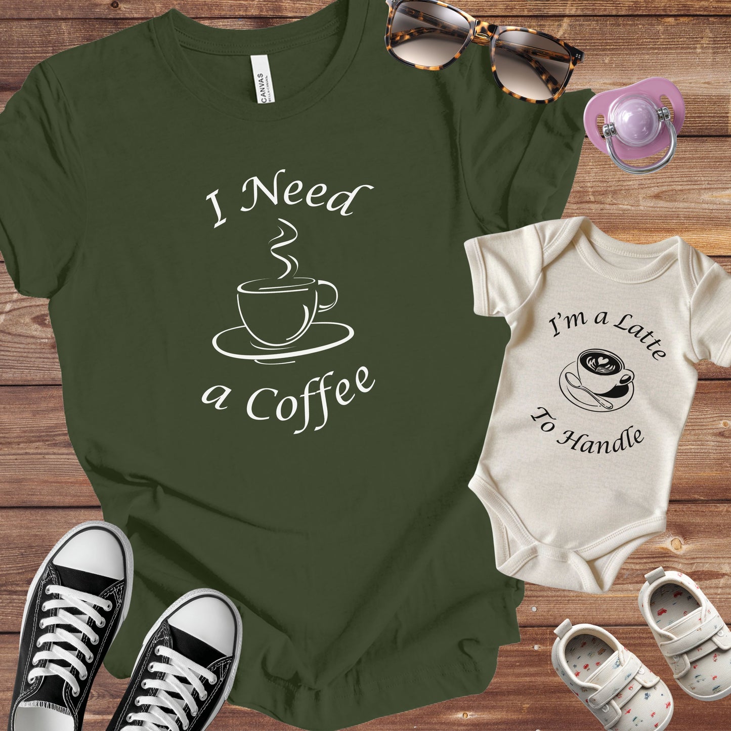 I Need a Coffee / I'm a Latte to Handle Matching Set