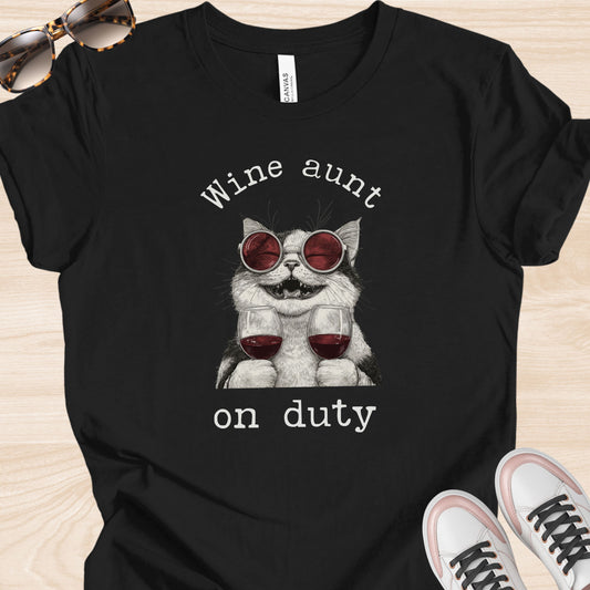 Wine Aunt on Duty T-Shirt