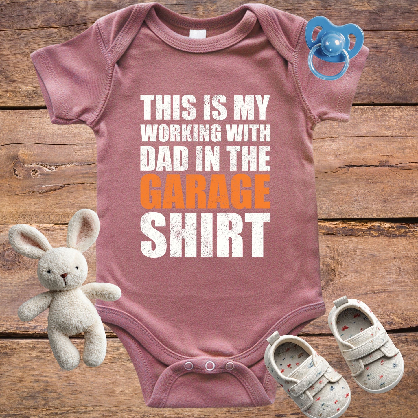 Working With Dad in the Garage Onesie/T-Shirt