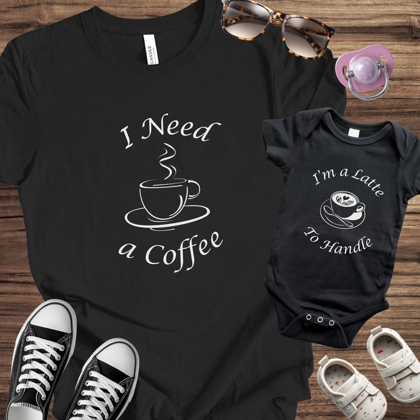 I Need a Coffee / I'm a Latte to Handle Matching Set