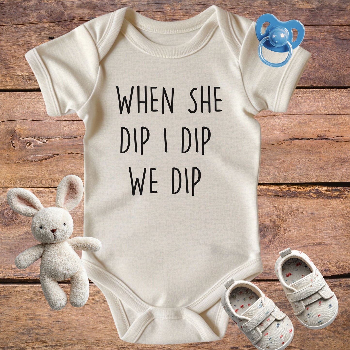 When She Dip I Dip We Dip Onesie