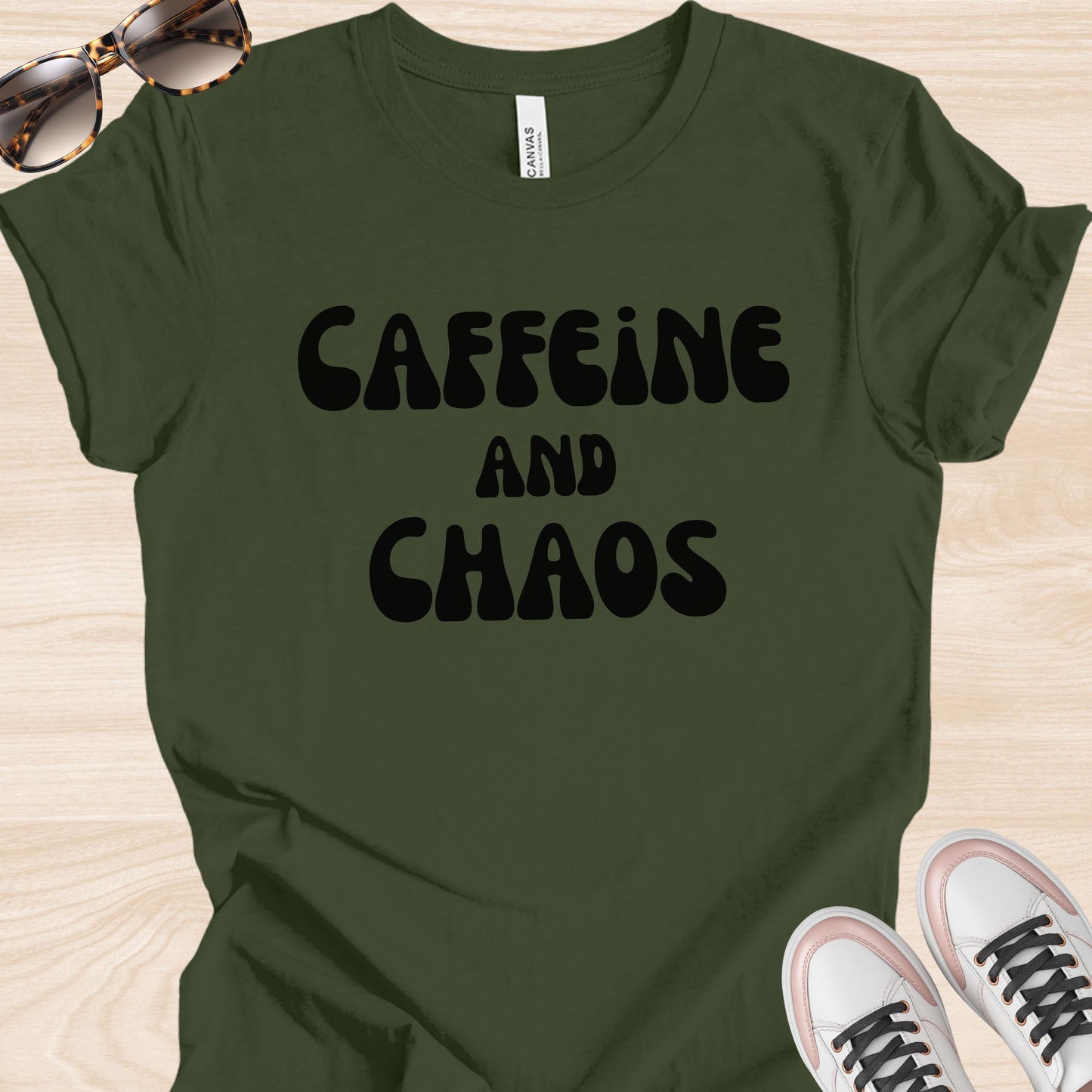 Caffeine and Chaos T-Shirt