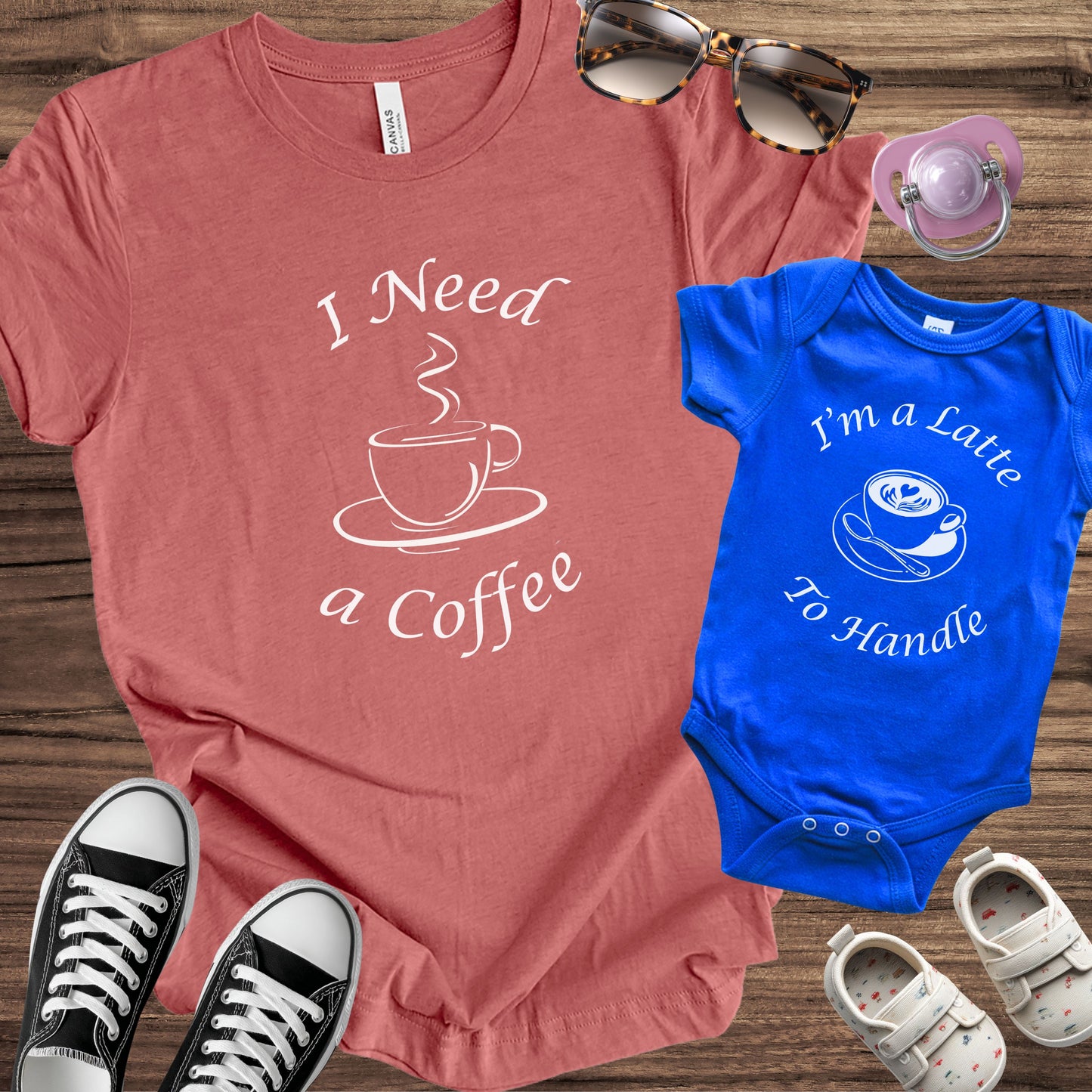 I Need a Coffee / I'm a Latte to Handle Matching Set